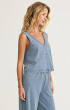 Load image into Gallery viewer, Solace V-Neck Jersey Denim Tank