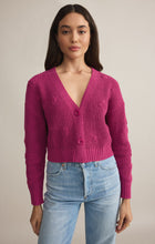 Load image into Gallery viewer, Fleur Cropped Cardigan- Magenta