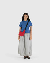 Load image into Gallery viewer, Baggu Small Nylon Crescent Bag- Candy Apple