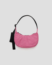Load image into Gallery viewer, Baggu Small Nylon Crescent Bag- Azalea Pink