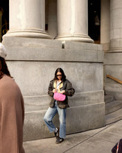 Load image into Gallery viewer, Baggu Small Nylon Crescent Bag- Azalea Pink