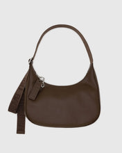 Load image into Gallery viewer, Baggu Medium Recycled Leather Crescent Bag- Brown