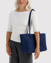 Load image into Gallery viewer, Medium Nylon Reversible Tote- Navy Mix