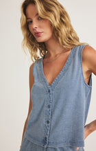 Load image into Gallery viewer, Solace V-Neck Jersey Denim Tank
