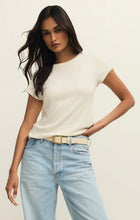 Load image into Gallery viewer, Renae Rib Short Sleeve Top- Cloud