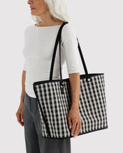 Load image into Gallery viewer, Large Nylon Reversible Tote- Black Mix