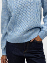 Load image into Gallery viewer, Blue High Neck Sweater