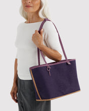 Load image into Gallery viewer, Medium Nylon Reversible Tote- Wild Plum Mix