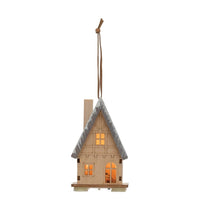Load image into Gallery viewer, Laser Cut Cabin with LED Light Ornament