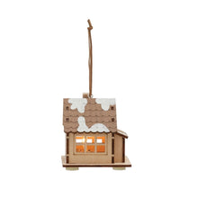 Load image into Gallery viewer, Laser Cut Cabin with LED Light Ornament