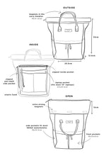 Load image into Gallery viewer, Navy Medium Backpack