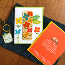 Load image into Gallery viewer, Flowers Bookmark Thank You Card