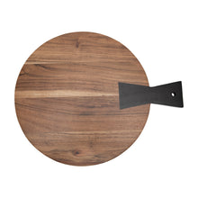 Load image into Gallery viewer, Round Acacia Wood Cutting Board with Black Handle