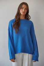 Load image into Gallery viewer, Cobalt Knit Sweater Mock Neck
