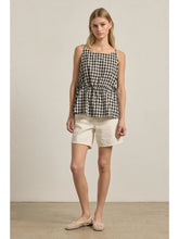 Load image into Gallery viewer, Gingham Sleeveless Drawstring Top
