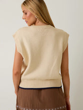 Load image into Gallery viewer, High Neck Sleeveless Graphic Sweater Top
