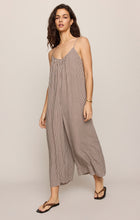 Load image into Gallery viewer, Flared Gingham Jumpsuit Chocolate Cherry
