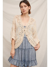 Load image into Gallery viewer, Batwing Crochet Detail Cardigan

