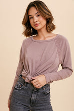 Load image into Gallery viewer, Rose Lace Raglan Long Sleeve Top
