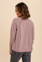 Load image into Gallery viewer, Rose Lace Raglan Long Sleeve Top
