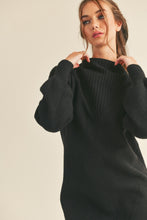 Load image into Gallery viewer, Onyx Mock Neck Sweater Dress
