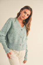 Load image into Gallery viewer, BOXY KNIT CARDIGAN - Foam Green
