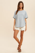 Load image into Gallery viewer, Chambrey Washed Dolman Sleeve Tee
