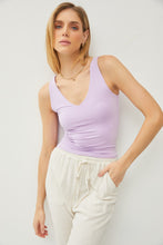 Load image into Gallery viewer, PERFECTLY BASIC V-NECK TANK - Lavendar
