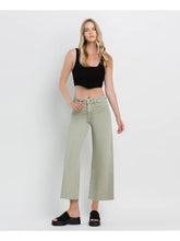 Load image into Gallery viewer, High Rise Wide Leg Jeans - Sage
