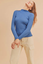 Load image into Gallery viewer, Marcey Ribbed Turtleneck - Cobalt
