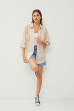 Load image into Gallery viewer, SOFT-WASHED TENCEL OVERSIZED SHIRT - Beige
