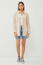 Load image into Gallery viewer, SOFT-WASHED TENCEL OVERSIZED SHIRT - Beige
