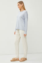 Load image into Gallery viewer, INSIDE OUT DROP SHOULDER PULLOVER SWEATER - Dusty Blue
