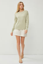 Load image into Gallery viewer, CLASSIC DROP SHOULDER CREWNECK RIBBED SWEATER - Pistachio
