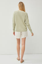 Load image into Gallery viewer, CLASSIC DROP SHOULDER CREWNECK RIBBED SWEATER - Pistachio
