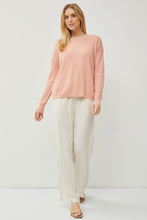 Load image into Gallery viewer, CLASSIC DROP SHOULDER CREWNECK RIBBED SWEATER - Dusty Peach
