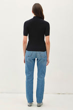 Load image into Gallery viewer, Mock Neck Short Sleeve Ribbed Knit Sweater
