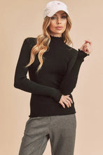Load image into Gallery viewer, Marcey Ribbed Turtleneck - Black
