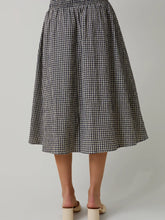 Load image into Gallery viewer, Navy Plaid Midi Skirt
