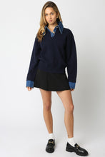 Load image into Gallery viewer, Triana Denim Knit Top
