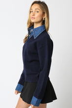 Load image into Gallery viewer, Triana Denim Knit Top
