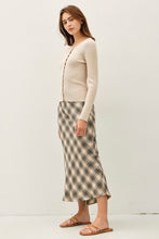 Load image into Gallery viewer, Brown Irish Plaid Midi Length Skirt

