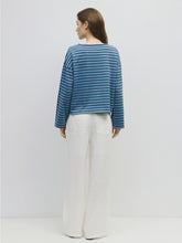 Load image into Gallery viewer, Moore Striped Long Sleeve Blue + Navy
