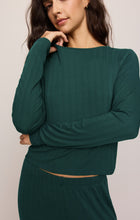 Load image into Gallery viewer, Aries Knit Long Sleeve Top- Velvet Green
