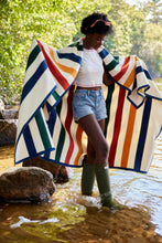 Load image into Gallery viewer, Vintage Casco Bay Stripe Blanket - Chappy Wrap

