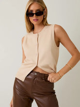 Load image into Gallery viewer, Sleeveless Button Front Sweater
