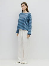 Load image into Gallery viewer, Moore Striped Long Sleeve Blue + Navy
