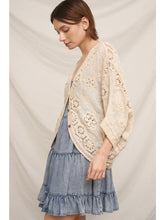 Load image into Gallery viewer, Batwing Crochet Detail Cardigan
