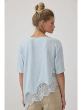 Load image into Gallery viewer, Slub Knit Lace Hem Tee
