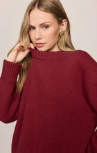 Load image into Gallery viewer, Cloud Spun Shaped Crew Sweater - Red Dahlia
